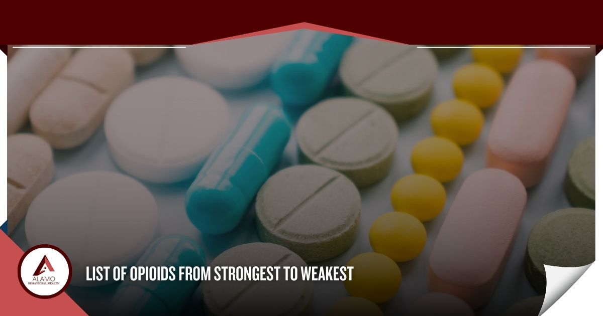 List of Opioids From Strongest to Weakest